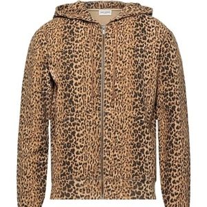 Saint Laurent Cheetah 🐆 print Zip up Hoodie